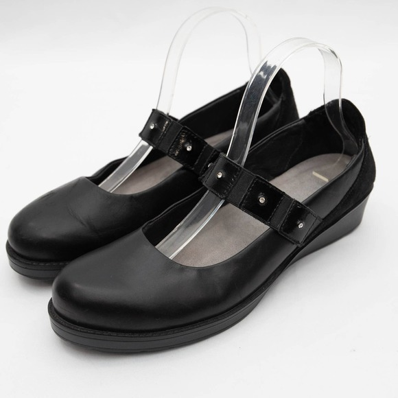 Naot Shoes - Naot Women's Black Leather Honesty Mary‎ Jane Shoes Size 41 US 10-10.5